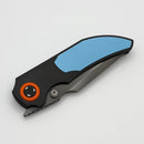 Poikilo Blade Christensen Knifeworks Casque Titanium Handles w/ Teal Ti Inlays & Pearlescent Stonewash DLC M398