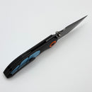 Poikilo Blade Christensen Knifeworks Casque Titanium Handles w/ 3 Piece Teal Ti Inlays & Pearlescent Stonewash DLC M398