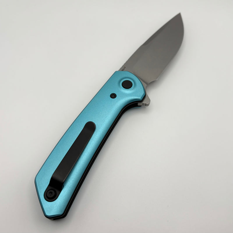 Pre-owned Reate Knives PL-XF Blue Aluminum Handles & Stonewash Nitro-V