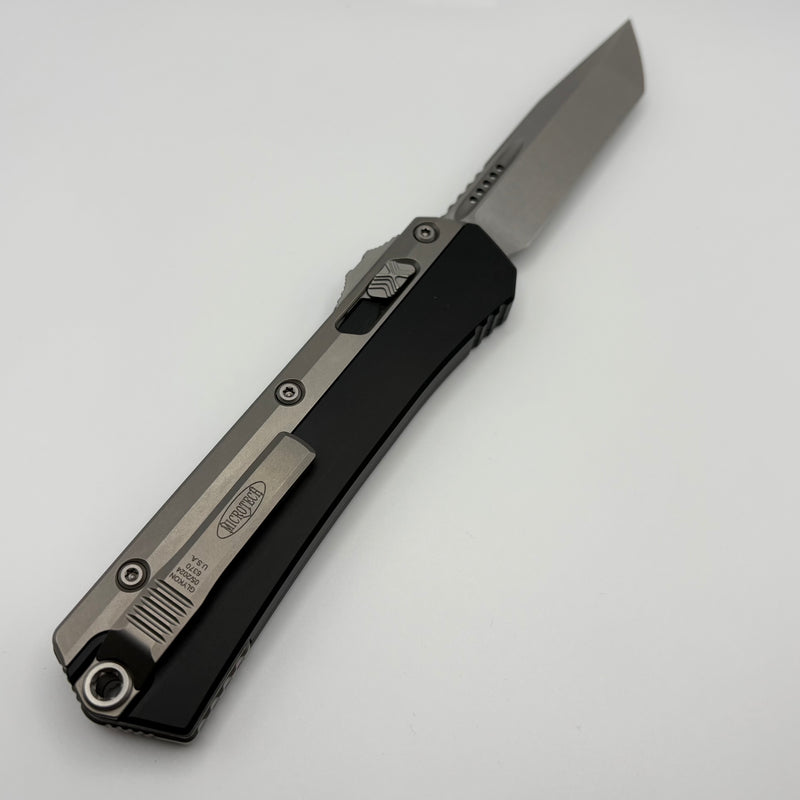 Pre-Owned Microtech Glykon Stonewash Standard Tanto w/ Bead Blast Overlay 185-10