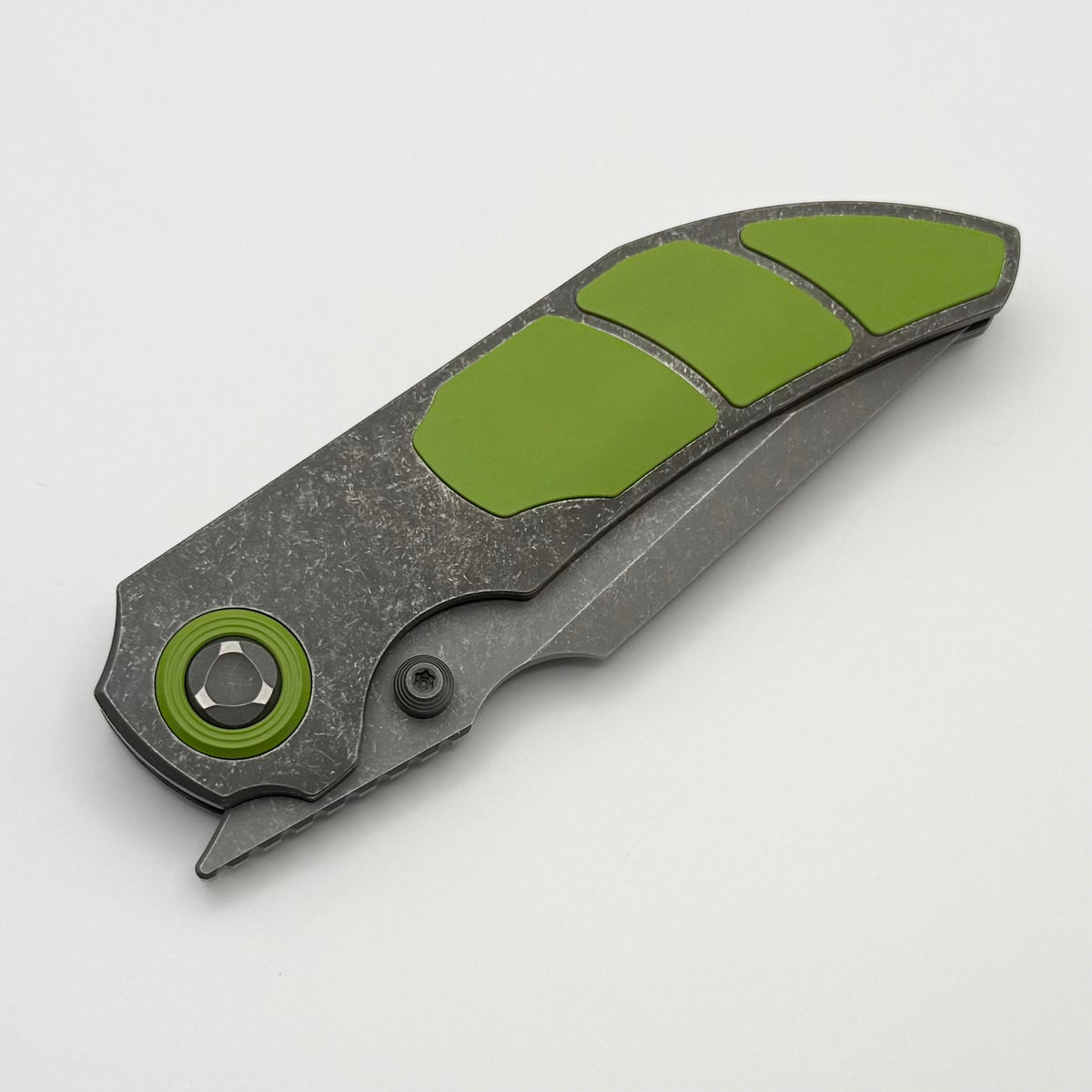 Poikilo Blade Christensen Knifeworks Casque Titanium Handles w/ 3 Piec