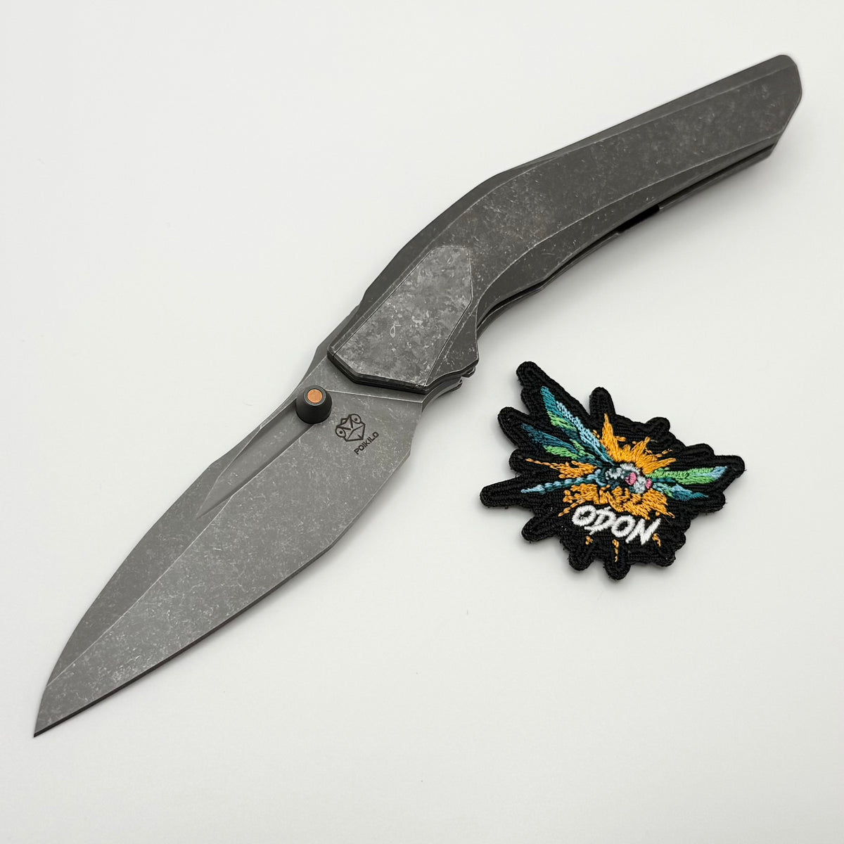 Poikilo Blade VK-Odon S2 Titanium Handles w/ Crystal Ti Accents & Dark