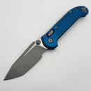 Microtech Knives LUDT Ram-Lok w/ Blue Frag Handle & Apocalyptic Tanto 1136RL-10APFRBL