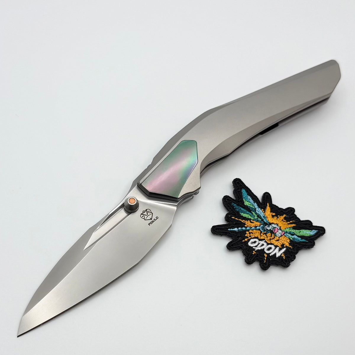 Poikilo Blade VK-Odon S1 Titanium Handles w/ Zirc Accents & Pearlescen