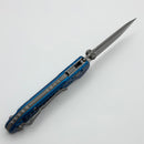 Microtech Knives LUDT Ram-Lok w/ Blue Frag Handle & Apocalyptic Tanto 1136RL-10APFRBL