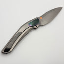 Poikilo Blade VK-Odon S1 Titanium Handles w/ Zirc Accents & Pearlescent Stonewash M398