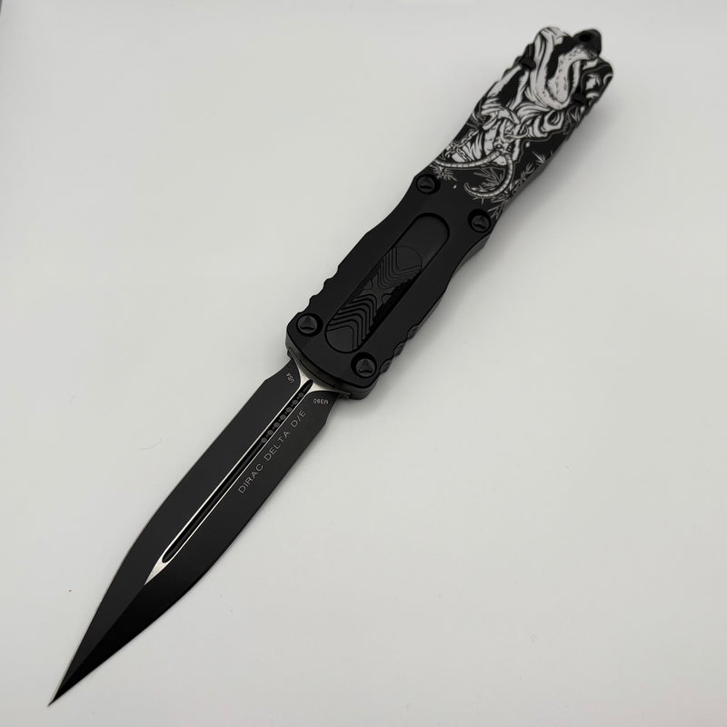 Pre-owned Microtech Dirac Delta Double Edge Tactical Standard Krampus Christmas Special 227-1TNCBLADE