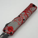 Microtech Knives Combat Troodon Gen III Black Bowie w/ Red Handle 1146-1RD (In House Modified)