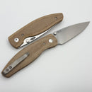 TRM Atom w/ Natural Micarta 3D Contoured Smooth Handles & MagnaCut