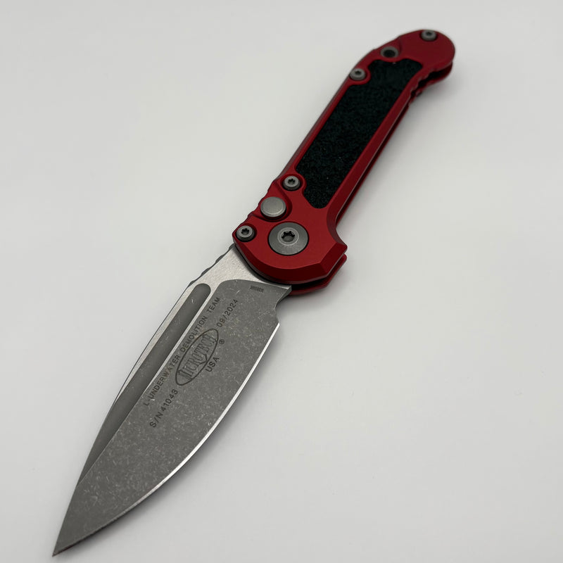 Pre-Owned Microtech Knives LUDT Gen III Apocalyptic Drop Point w/ Red Handle 1135-10APRD