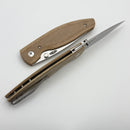 TRM Atom w/ Natural Micarta 3D Contoured Smooth Handles & MagnaCut