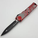 Microtech Knives Combat Troodon Gen III Black D/E w/ Red Handle 1142-1RD (In House Modified)