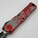 Microtech Knives Combat Troodon Gen III Black D/E w/ Red Handle 1142-1RD (In House Modified)