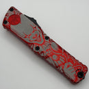 Microtech Knives Combat Troodon Gen III Black D/E w/ Red Handle 1142-1RD (In House Modified)
