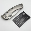 Microtech Marfione Select Amphibian RAM LOK Titanium Handles & Stonewash M390MK w/ Double Vapor Blast & Bronze Accents 137RL-10MS1