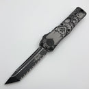 Microtech Knives Combat Troodon Gen III Tactical Black Full Serrated Tanto w/ Black Handle 1144-3T (In House Modified)