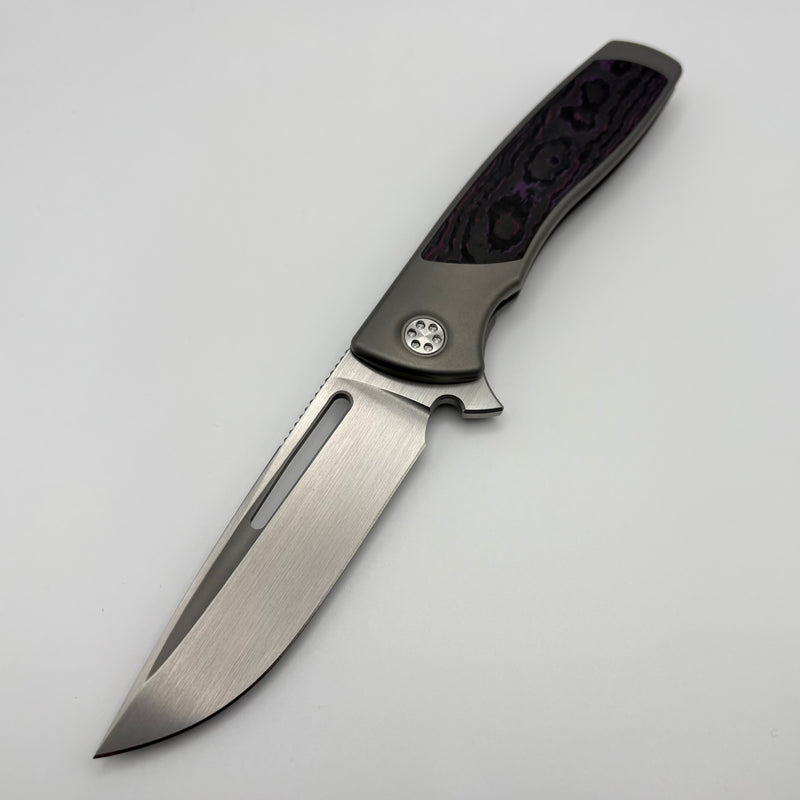 Pre-Owned SharpByDesign Mini Evo Purple Haze Fat Carbon & Drop Point M390