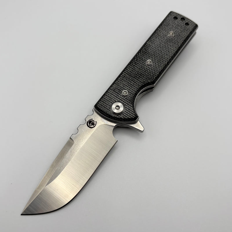 Pre-Owned Chaves Knives T.A.K w/ Black Micarta & Drop Point Elmax - Blue Label