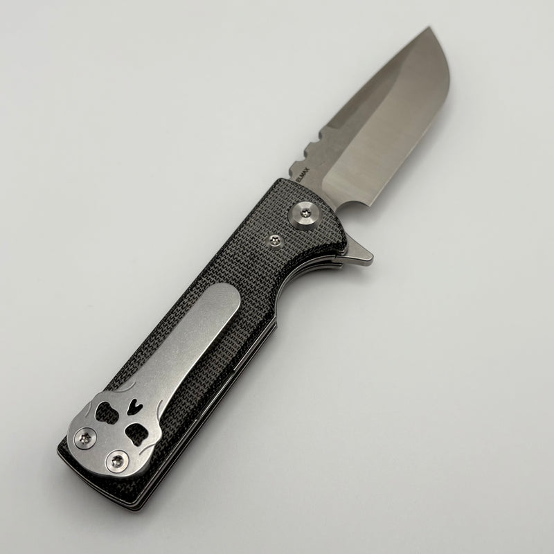 Pre-Owned Chaves Knives T.A.K w/ Black Micarta & Drop Point Elmax - Blue Label