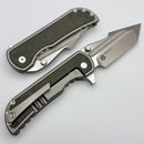 Mechforce Knives Alphahunter Collab Apocalypse w/ Forest Eye Fat Carbon Inlaid Titanium Handles & MagnaCut