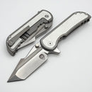 Mechforce Knives Alphahunter Collab Apocalypse w/ Moon White Fat Carbon Inlaid Titanium Handles & MagnaCut NCB Exclusive