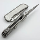 Mechforce Knives Alphahunter Collab Apocalypse w/ Moon White Fat Carbon Inlaid Titanium Handles & MagnaCut NCB Exclusive