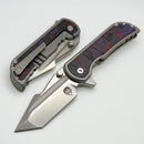 Mechforce Knives Alphahunter Collab Apocalypse w/ Purple Haze Fat Carbon Inlaid Titanium Handles & MagnaCut NCB Exclusive