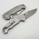 Demko Knives AD20I Slim w/ Textured Titanium Handles & Clip Point Nitro-X7