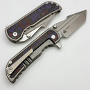 Mechforce Knives Alphahunter Collab Apocalypse w/ Purple Haze Fat Carbon Inlaid Titanium Handles & MagnaCut NCB Exclusive