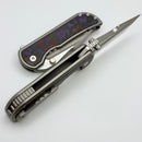 Mechforce Knives Alphahunter Collab Apocalypse w/ Purple Haze Fat Carbon Inlaid Titanium Handles & MagnaCut NCB Exclusive
