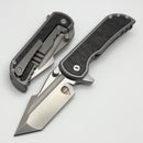 Mechforce Knives Alphahunter Collab Apocalypse w/ Black Dunes Fat Carbon Inlaid Titanium Handles & MagnaCut