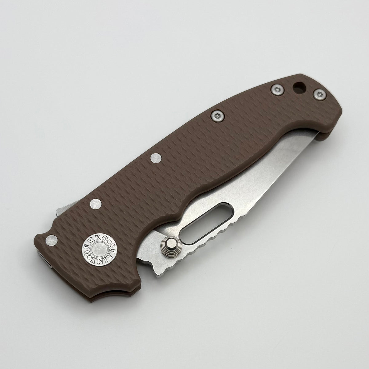 deleMO デリーモ Demko AD20I Slim - Nitro-X7 Clip Point Blade - Textured Titanium