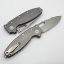Demko Knives Shark-A-Tac Smooth Titanium Handles w/ Soft Touch Breaker & MagnaCut