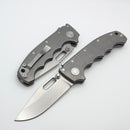 Demko Knives MG AD20S w/ Smooth Titanium Handles & Clip Point MagnaCut