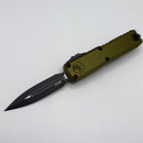 Grenade Blem Microtech UTX-85 Gen III w/ OD Green Handle & Black D/E M390MK 1232-1OD