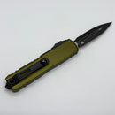 Grenade Blem Microtech UTX-85 Gen III w/ OD Green Handle & Black D/E M390MK 1232-1OD