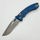 Marfione Select Microtech Amphibian Mini RAM LOK Antique Blue Titanium Slab Handles & 3.25" Apocalyptic M390MK W/ Blue Accents 137MRL-10APMS1