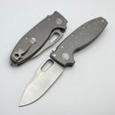 Demko Knives Shark-A-Tac Smooth Titanium Handles w/ Spike Breaker & Two-Tone Raw MagnaCut