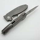 Demko Knives Shark-A-Tac Smooth Titanium Handles w/ Spike Breaker & Two-Tone Raw MagnaCut