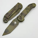 Microtech Knives LUDT Gen III Smooth Handle Topo Badlands/Bazooka Camo Tanto Signature Series 1136S-1TPBNBOCS