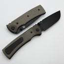 Chaves Knives Redencion 229 w/ Green Micarta Handles & Black Drop Point Elmax - Blue Label