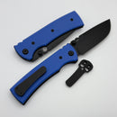 Chaves Knives Redencion 229 w/ Blue G-10 Handles & Black Drop Point Elmax - Blue Label