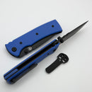 Chaves Knives Redencion 229 w/ Blue G-10 Handles & Black Drop Point Elmax - Blue Label