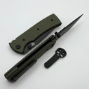 Chaves Knives Redencion 229 w/ Green G-10 Handles & Black Tanto Elmax - Blue Label