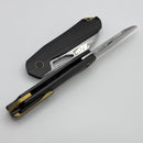 Remette & Divo Bender w/ Black Milled Titanium Handle w/ 3.15" Damascus DIVORT1A