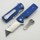 Chaves CHUB Flipper w/ Blue G-10 Handles & Utility Blade Stonewash - Blue Label
