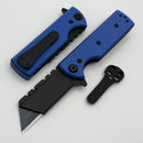 Chaves CHUB Flipper w/ Blue G-10 Handles & Utility Blade Blackout - Blue Label