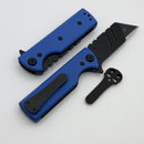 Chaves CHUB Flipper w/ Blue G-10 Handles & Utility Blade Blackout - Blue Label
