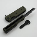 Chaves CHUB Flipper w/ Green G-10 Handles & Utility Blade Blackout - Blue Label