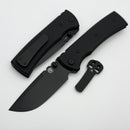 Chaves Knives Redencion 229 w/ Black G-10 Handles & Black Drop Point Elmax - Blue Label